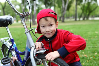 boy with bike