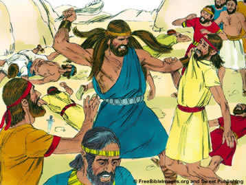 Samson slays Philistines