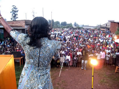 Benedicta Preaching in Africa